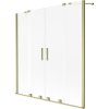 Mexen Velar Duo, 2 szárnyas eltolható kádparaván 150 x 150 cm, 8 mm-es matt üveg, arany matt, 896-150-000-32-55