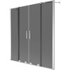Mexen Velar Duo, 2 szárnyas eltolható kádparaván 150 x 150 cm, 8mm szürke üveg, króm, 896-150-000-42-01