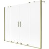 Mexen Velar Duo, 2 szárnyas eltolható kádparaván 180 x 150 cm, 8 mm mattüveg, arany matt, 896-180-000-32-55