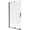 Mexen Velar, 2 szárnyas eltolható kádparaván 100 x 150 cm, 8 mm mattüveg, fekete matt, 896-100-000-31-70
