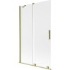 Mexen Velar, 2 szárnyas eltolható kádparaván 110 x 150 cm, 8 mm matt üveg, arany matt, 896-110-000-31-55