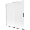 Mexen Velar, 2 szárnyas eltolható kádparaván 150 x 150 cm, 8 mm-es mattüveg, polírozott grafit, 896-150-000-31-95