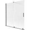 Mexen Velar, 2 szárnyas eltolható kádparaván 150 x 150 cm, 8 mm mattüveg, polírozott grafit, 896-150-000-31-66