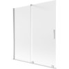 Mexen Velar, 2 szárnyas eltolható kádparaván 150 x 150 cm, 8 mm mattüveg, króm, 896-150-000-31-01