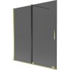 Mexen Velar, 2 szárnyas eltolható kádparaván 150 x 150 cm, 8mm szürke üveg, arany fényes, 896-150-000-41-50