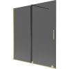 Mexen Velar, 2 szárnyas eltolható kádparaván 150 x 150 cm, 8mm szürke üveg, arany matt, 896-150-000-41-55