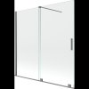 Mexen Velar, 2 szárnyas eltolható kádparaván 160 x 150 cm, 8mm átlátszó üveg, polírozott grafit, 896-160-000-01-95