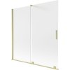Mexen Velar, 2 szárnyas eltolható kádparaván 160 x 150 cm, 8 mm-es matt üveg, arany matt, 896-160-000-31-55