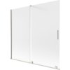 Mexen Velar, 2 szárnyas eltolható kádparaván 170 x 150 cm, 8 mm-es matt üveg, csiszolt acél, 896-170-000-31-97