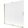 Mexen Velar, 2 szárnyas eltolható kádparaván 170 x 150 cm, 8 mm-es mattüveg, arany fényes, 896-170-000-31-50