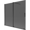 Mexen Velar, 2 szárnyas eltolható kádparaván 170 x 150 cm, 8mm szürke üveg, fekete matt, 896-170-000-41-70