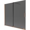 Mexen Velar, 2 szárnyas eltolható kádparaván 170 x 150 cm, 8mm szürke üveg, rézmatt, 896-170-000-41-65