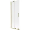Mexen Velar, 2 szárnyas eltolható kádparaván 75 x 150 cm, 8 mm matt üveg, arany matt, 896-075-000-31-55
