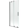 Mexen Velar, 2 szárnyas eltolható kádparaván 80 x 150 cm, 8mm átlátszó üveg, csiszolt grafit, 896-080-000-01-95