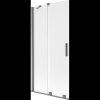 Mexen Velar, 2 szárnyas eltolható kádparaván 90 x 150 cm, 8 mm-es mattüveg, polírozott grafit, 896-090-000-31-66