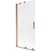 Mexen Velar, 2 szárnyú eltolható kádparaván 90 x 150 cm, 8 mm-es matt üveg, rózsaszín arany, 896-090-000-31-60