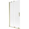 Mexen Velar, 2 szárnyas eltolható kádparaván 90 x 150 cm, 8 mm-es mattüveg, arany fényes, 896-090-000-31-50