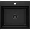 Deante Magnetic, 1 kamrás gránit mosogató 560x520x220mm, fekete matt, DEA-ZRM_N10A