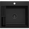 Deante Magnetic, 1 kamrás gránit mosogató 560x520x220mm, fekete matt, DEA-ZRM_N10A