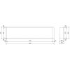 Mexen X-Wall-K, beépített polc konglomerátumból 1227x307x100 mm, fehér, 1900123010