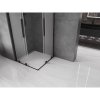Mexen Velar Duo, tolóajtós zuhanykabin 100 x 100 cm, 8 mm-es matt üveg, fekete matt, 871-100-100-32-70