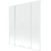 Mexen Velar L Duo, 2 szárnyas eltolható kádparaván 140 x 150 cm, 8mm átlátszó üveg, fehér matt, 896-140-003-02-20