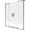 Mexen Velar L Duo, 2 szárnyas eltolható kádparaván 140 x 150 cm, 8mm átlátszó üveg, polírozott grafit, 896-140-003-02-66