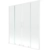 Mexen Velar L Duo, 2 szárnyas eltolható kádparaván 160 x 150 cm, 8mm átlátszó üveg, fehér matt, 896-160-003-02-20