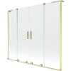 Mexen Velar L Duo, 2 szárnyas eltolható kádparaván 170 x 150 cm, 8mm átlátszó üveg, arany matt, 896-170-003-02-55