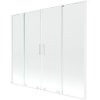 Mexen Velar L Duo, 2 szárnyas eltolható kádparaván 180 x 150 cm, 8mm átlátszó üveg, fehér matt, 896-180-003-02-20