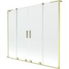 Mexen Velar L Duo, 2 szárnyas eltolható kádparaván 180 x 150 cm, 8mm átlátszó üveg, arany matt, 896-180-003-02-55