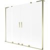 Mexen Velar L Duo, 2 szárnyas eltolható kádparaván 180 x 150 cm, 8 mm-es mattüveg, arany fényes, 896-180-003-32-50