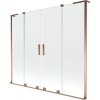 Mexen Velar L Duo, 2 szárnyas eltolható kádparaván 200 x 150 cm, 8mm átlátszó üveg, rózsaszín arany, 896-200-003-02-60