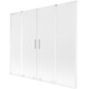 Mexen Velar L Duo, 2 szárnyas eltolható kádparaván 200 x 150 cm, 8 mm-es mattüveg, fehér matt, 896-200-003-32-20