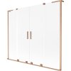 Mexen Velar L Duo, 2 szárnyas eltolható kádparaván 200 x 150 cm, 8 mm-es mattüveg, rézmatt, 896-200-003-32-65