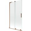 Mexen Velar L, 2 szárnyas eltolható kádparaván 100 x 150 cm, 8mm átlátszó üveg, rézmatt, 896-100-003-01-65