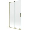 Mexen Velar L, 2 szárnyas eltolható kádparaván 100 x 150 cm, 8mm átlátszó üveg, arany fényes profil, 896-100-003-01-50