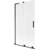 Mexen Velar L, 2 szárnyas eltolható kádparaván 100 x 150 cm, 8 mm mattüveg, fekete matt, 896-100-003-31-70