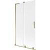 Mexen Velar L, 2 szárnyas eltolható kádparaván 100 x 150 cm, 8mm mattüveg, arany fényes, 896-100-003-31-50