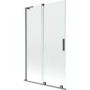 Mexen Velar L, 2 szárnyas eltolható kádparaván 110 x 150 cm, 8mm átlátszó üveg, polírozott grafit, 896-110-003-01-66