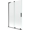 Mexen Velar L, 2 szárnyas eltolható kádparaván 110 x 150 cm, 8mm átlátszó üveg, fekete matt, 896-110-003-01-70