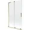Mexen Velar L, 2 szárnyas eltolható kádparaván 110 x 150 cm, 8mm átlátszó üveg, arany fényes profil, 896-110-003-01-50