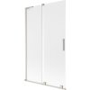 Mexen Velar L, 2 szárnyas eltolható kádparaván 110 x 150 cm, 8 mm-es mattüveg, csiszolt acél, 896-110-003-31-97