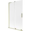 Mexen Velar L, 2 szárnyú eltolható kádparaván 110 x 150 cm, 8 mm-es mattüveg, arany matt, 896-110-003-31-55