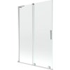 Mexen Velar L, 2 szárnyas eltolható kádparaván 120 x 150 cm, 8mm átlátszó üveg, króm profil, 896-120-003-01-01