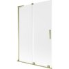 Mexen Velar L, 2 szárnyas eltolható kádparaván 120 x 150 cm, 8mm mattüveg, arany fényes, 896-120-003-31-50