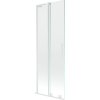 Mexen Velar L, 2 szárnyas eltolható kádparaván 70 x 150 cm, 8mm átlátszó üveg, fehér profil, 896-070-003-01-20
