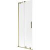 Mexen Velar L, 2 szárnyas eltolható kádparaván 75 x 150 cm, 8mm matt üveg, arany matt, 896-075-003-31-55