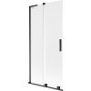 Mexen Velar L, 2 szárnyas eltolható kádparaván 95 x 150 cm, 8 mm-es mattüveg, fekete matt, 896-095-003-31-70