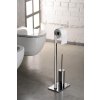 Gedy, Állvány wc papír tartóval és WC kefével, négyzet, króm, 783213
